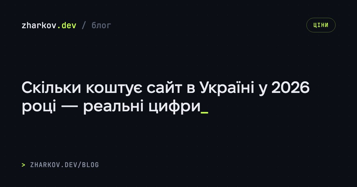 How Much Does a Website Cost in Ukraine in 2026 — Real Numbers